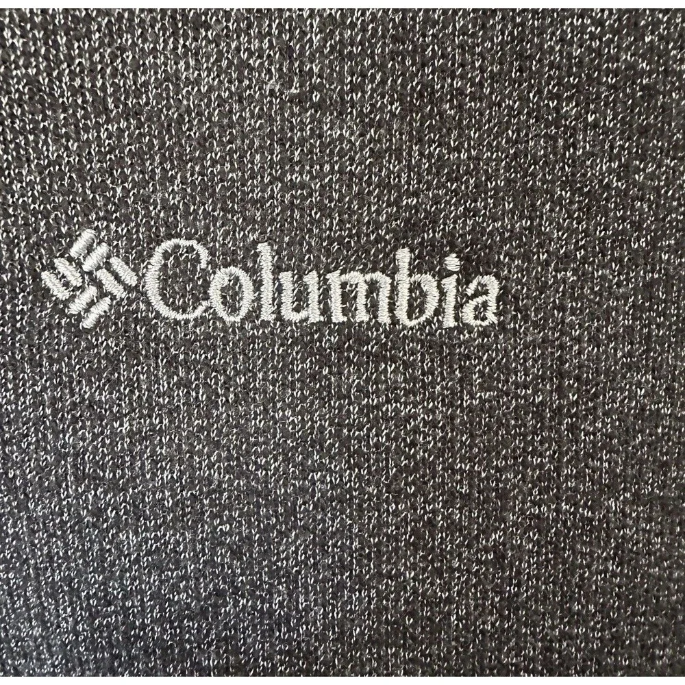 Columbia 1/4 Zip Sweater Dark Gray Knit  Pullover Long Sleeve Mens M